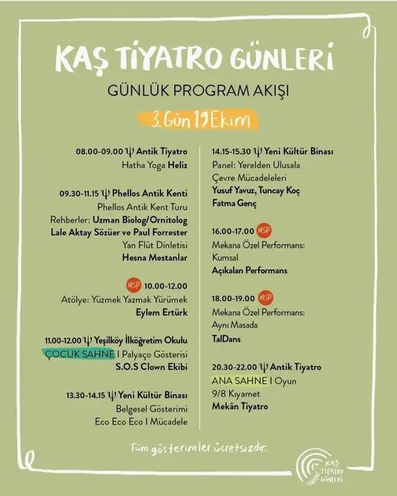 4. Kaş Tiyatro Günleri Programı Açıklandı 8